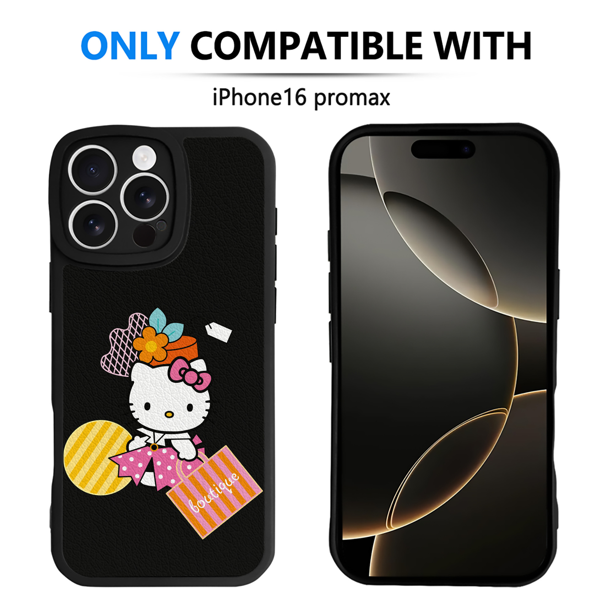 （画像用） Hello Kitty ハローキティ 【iPhone 16シリーズ対応】シリコンスマホケース（レザー調） 材質：シリコン